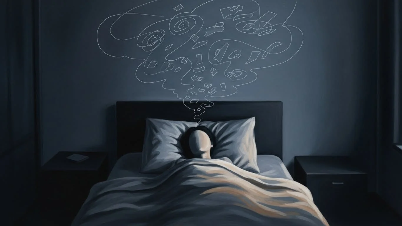 Personne ayant des difficultés à dormir à cause de l'anxiété