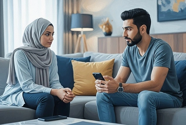 Couple en thérapie en ligne au Maroc